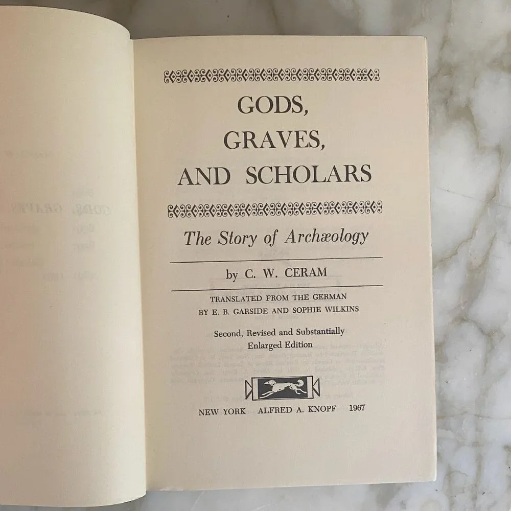 Vintage Gods Graves & Scholars Archaeology History Knoff C. W. Cream Book - Picture 3 of 11